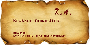 Krakker Armandina névjegykártya